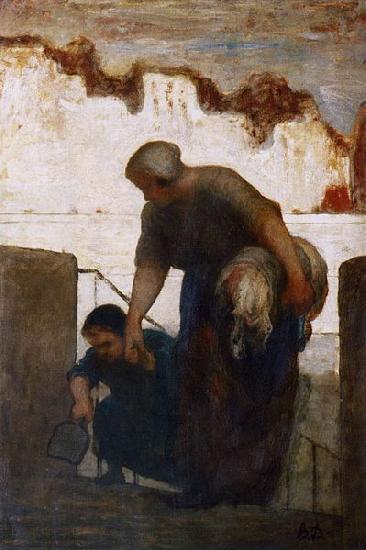 Honore  Daumier The Washerwoman